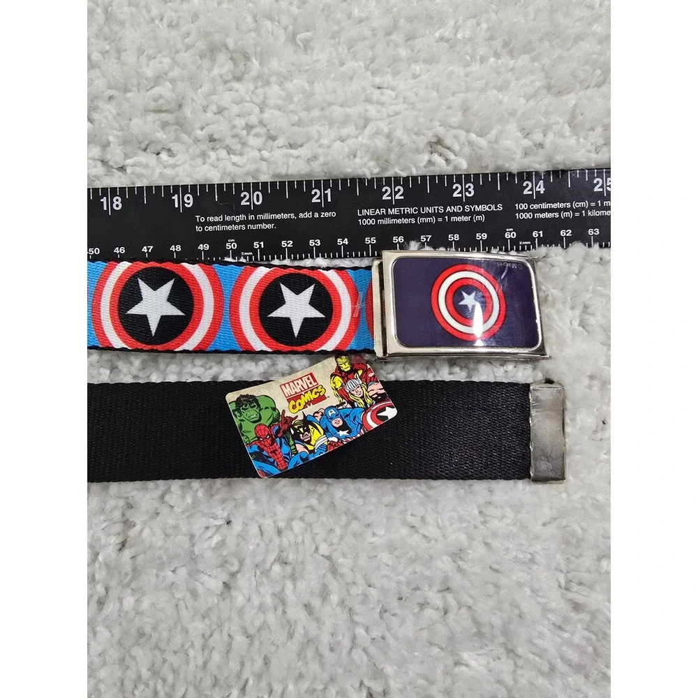 Marvel Captain America Shield Web Belt 48 Inch Adjustable Metal Buckle NWT
